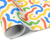 Muster für kühne und farbige Pinselstriche Geschenkpapier (Rolleneckpunkt)