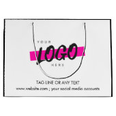 Muster für kundenspezifische Firmenlogos Textwerbu Große Geschenktüte (Vorderseite)