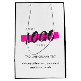 Muster für kundenspezifische Firmenlogos Textwerbu Mittlere Geschenktüte