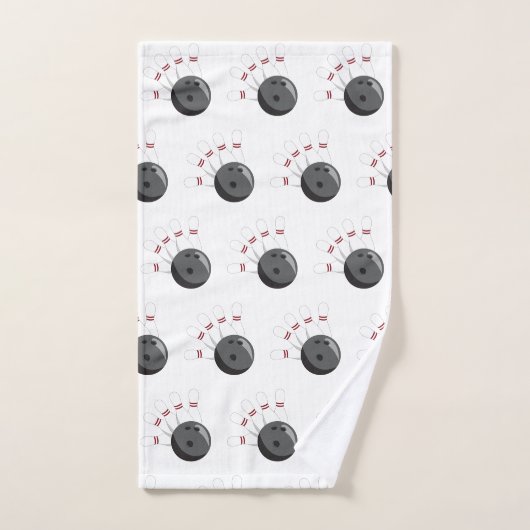 Muster für kundenspezifisches Bowling Ball & Butto Badhandtuch Set (Handtuch)