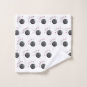 Muster für kundenspezifisches Bowling Ball & Butto Badhandtuch Set (Waschlappen)