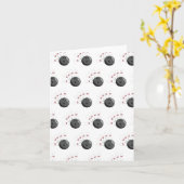 Muster für kundenspezifisches Bowling Ball & Butto Karte (Gelbe Blume)