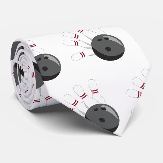 Muster für kundenspezifisches Bowling Ball & Butto Krawatte (Gerollt)