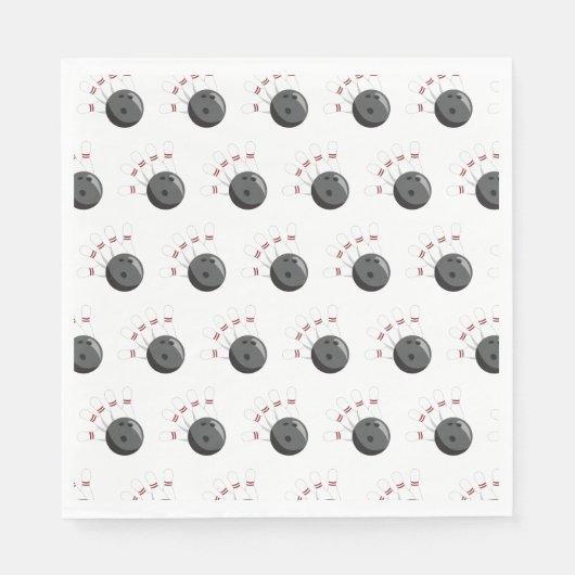 Muster für kundenspezifisches Bowling Ball & Butto Serviette (Vorderseite)