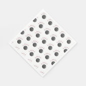 Muster für kundenspezifisches Bowling Ball & Butto Serviette (Ecke)