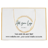 Muster für kundenspezifisches Firmenlogo Text Werb Große Geschenktüte (Vorderseite)