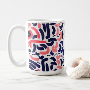 Muster für künstlerisch blaue und orange akryllisc kaffeetasse