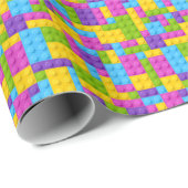 Muster für Kunststoffkonstruktionsblöcke Geschenkpapier (Rolleneckpunkt)