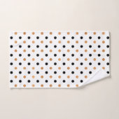 Muster für Kupfer und schwarze Punkte auf weiß Badhandtuch Set (Handtuch)