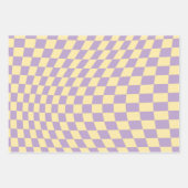 Muster für Lavendel- und Gelbkarton-Karo Geschenkpapier Set (Vorderseite 2)