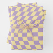 Muster für Lavendel- und Gelbkarton-Karo Geschenkpapier Set (Beispiel)