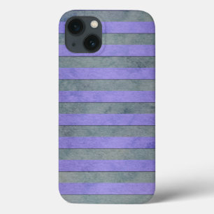 Muster für Lavendel und Graufarben Streifen iPhone 13 Hülle