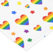 Muster für LGBT-Regenbogen und farbenfrohe Blume Tischdecke (Schrägansicht)
