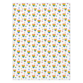 Muster für LGBT-Regenbogen und farbenfrohe Blume Tischdecke (Vorderseite)