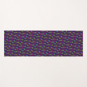 Muster für Liebe der Retro-Gefärbte Krawatte Yogamatte (Vorderseite (Horizontal))