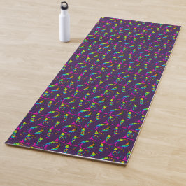 Muster für Liebe der Retro-Gefärbte Krawatte Yogamatte