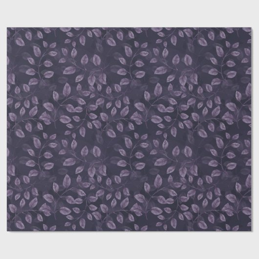 Muster für Lila Blätter Geschenkpapier (Flach)