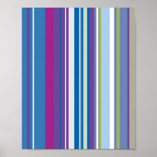 Muster für lila blaue Streifen Poster