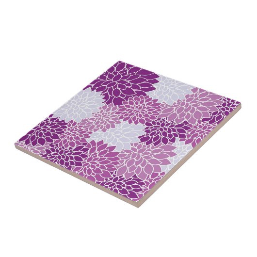 Muster für lila Blume Fliese (Seite)