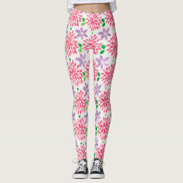 Muster für Lila Blume Leggings