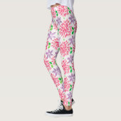 Muster für Lila Blume Leggings (Links)