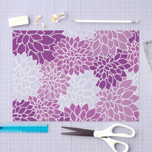 Muster für lila Blume Seidenpapier (Handwerk)