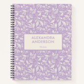 Muster für Lila botanische Blätter Notizblock (Vorderseite)