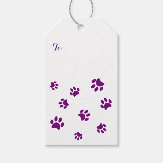 Muster für lila Druckfarben Geschenkanhänger (Vorderseite)