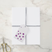 Muster für lila Druckfarben Geschenkanhänger (Mit Garn)