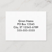 Muster für lila Gefärbte Krawatte Visitenkarte (Rückseite)