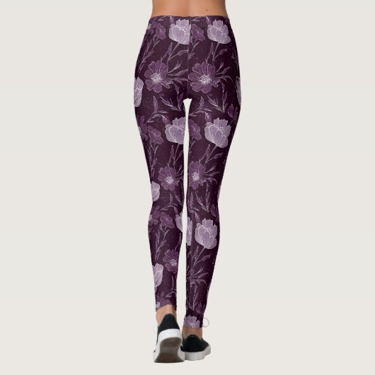 Muster für lila Glitzer Leggings (Rückseite)