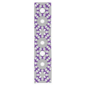 Muster für Lila, graue, gelbe Kreise Kurzer Tischläufer (Vorderseite)