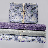 Muster für Lila Klematiken - Dekoupage Gift Geschenkpapier Set