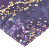 Muster für lila, rosa und goldene Glitzer Kurzer Tischläufer (Ecke)