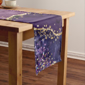 Muster für lila, rosa und goldene Glitzer Kurzer Tischläufer (Beispiel)