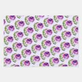 Muster für Lila Rose Geschenkpapier Set (Vorderseite 3)
