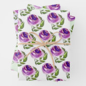 Muster für Lila Rose Geschenkpapier Set (Beispiel)