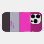Muster für Lila Streifen in Rosa und Dunkelgrau Case-Mate iPhone Hülle (Rückseite (Horizontal))