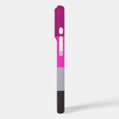 Muster für Lila Streifen in Rosa und Dunkelgrau Case-Mate iPhone Hülle (Rückseite / Links)