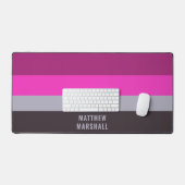 Muster für Lila Streifen in Rosa und Dunkelgrau Schreibtischunterlage (Tastatur & Maus)