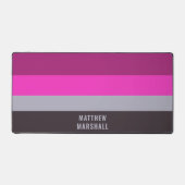Muster für Lila Streifen in Rosa und Dunkelgrau Schreibtischunterlage (Vorderseite)