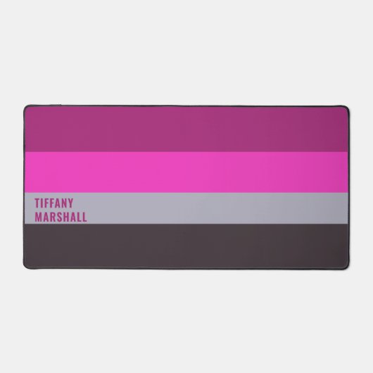 Muster für Lila Streifen in Rosa und Dunkelgrau Schreibtischunterlage (Vorderseite)