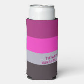 Muster für Lila Streifen in Rosa und Dunkelgrau Selters Dosenkühler (Seltzer Vorderseite)