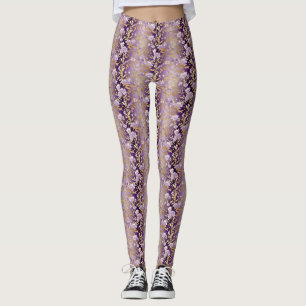 Muster für lila Streifen Leggings
