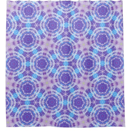 Muster für lila und blaue Gefärbte Krawatte Duschvorhang (Vorderseite)
