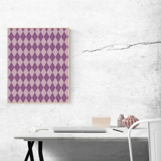 Muster für lila und Lavendel-Raute Poster