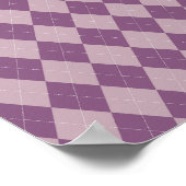 Muster für lila und Lavendel-Raute Poster (Ecke)