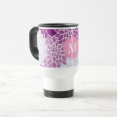 Muster für lila und Lilac-Blume Reisebecher (Vorderseite Links)
