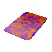 Muster für lila und orangefarbene Waves Badematte (Schrägansicht)