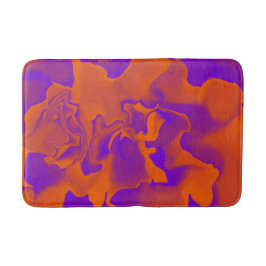 Muster für lila und orangefarbene Waves Badematte